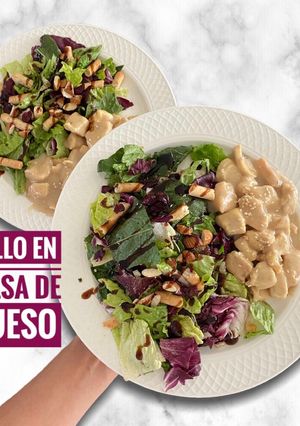 Una foto de Pollo en salsa de queso