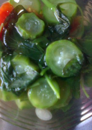 Foto resep Sayur bening gambas dan bayam