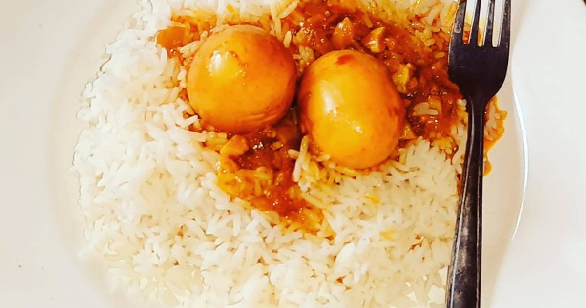 Egg curry rice Recipe by Polly Basu Cookpad