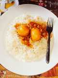 Egg curry rice