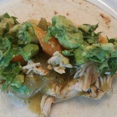 A picture of Tomatillo Braised Turkey Tacos.