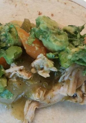 A picture of Tomatillo Braised Turkey Tacos.
