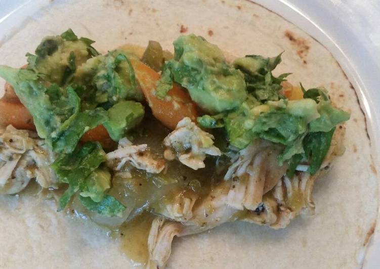 Tomatillo Braised Turkey Tacos