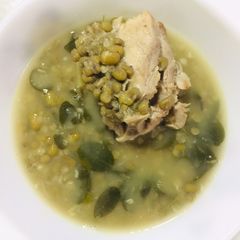 A picture of Green Gram / Mung Bean Soup with Pork > Ginisang Munggo / Monggo.