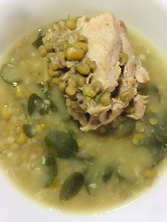 A picture of Green Gram / Mung Bean Soup with Pork > Ginisang Munggo / Monggo.