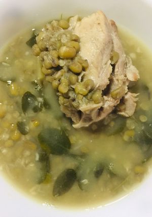 A picture of Green Gram / Mung Bean Soup with Pork > Ginisang Munggo / Monggo.