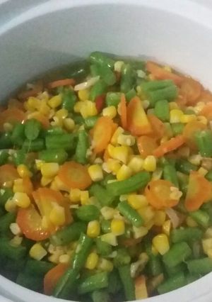 Foto resep Tumis buncis wortel jagung simple