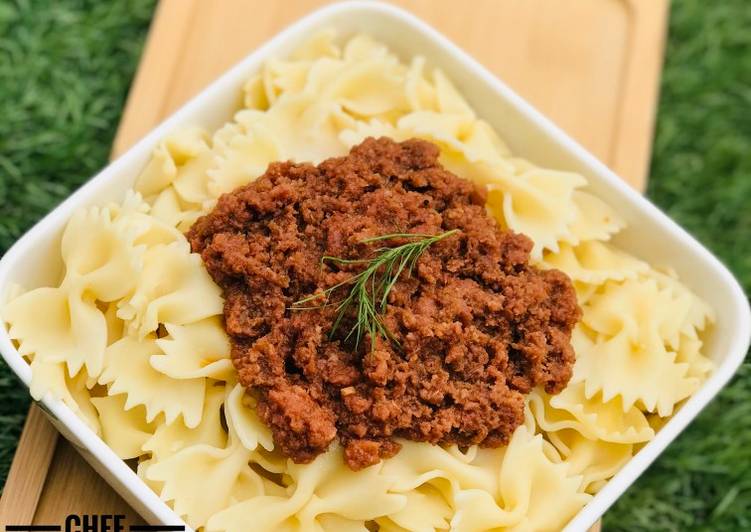 Simple Way to Prepare Perfect Jamaican style Corned beef x farfalle pasta