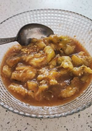 عکسی از دستور ترشی بادمجان کبابی با رب انار