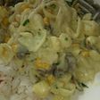 Spaghetti en salsa blanca