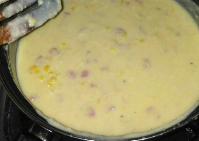 Cream soup jagung sosis