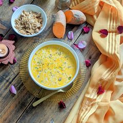 A picture of Sweet Potato Jaggery Kheer.