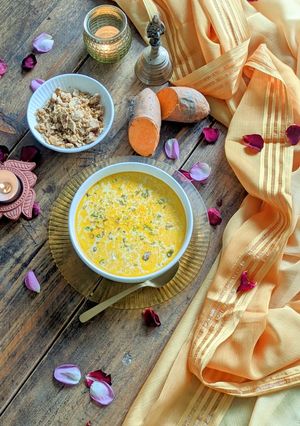 A picture of Sweet Potato Jaggery Kheer.