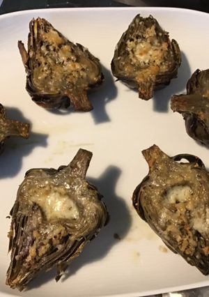 Une photo de Artichauts violets gratinés au pecorino