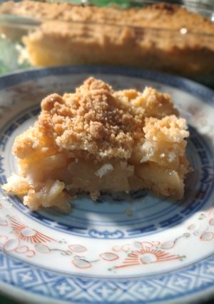 Una foto de Crumble de manzana