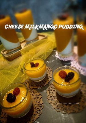 Foto resep Cheese milk mango pudding