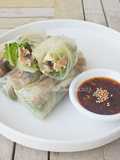 Chicken Salad Rolls with Hoisin Sauce