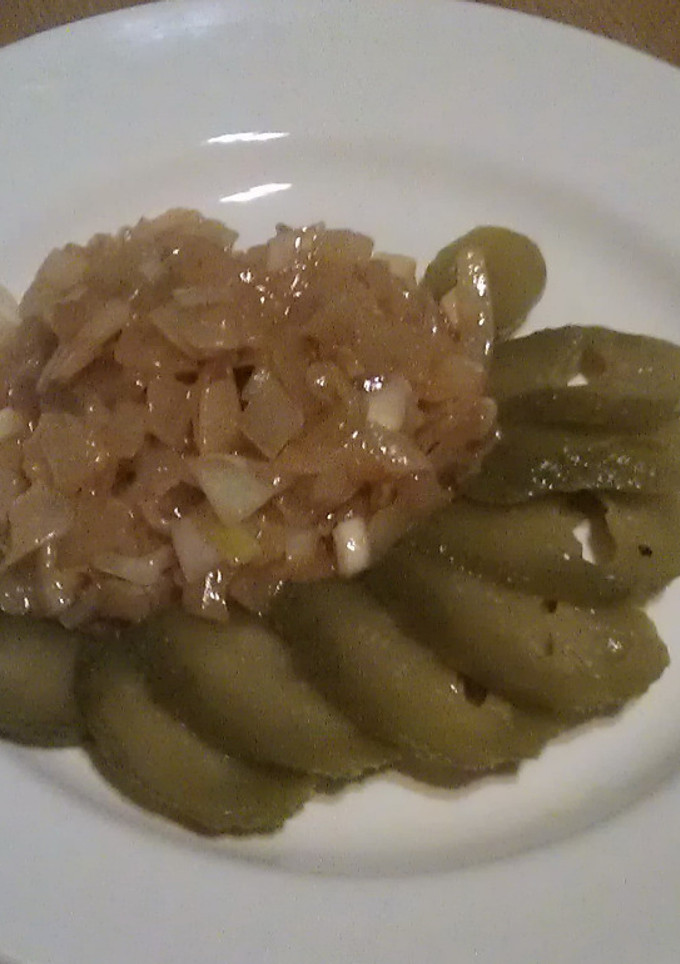 Una foto de Ensalada "Cebolla blanca, cebolla dorada"