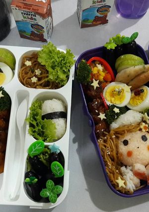 Foto resep Mommy bento Megician sate udang madu