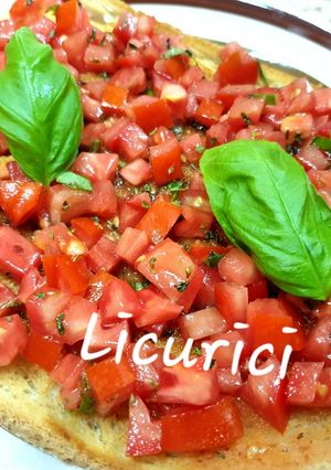 O poză a rețetei Bruschetta cu roșii.