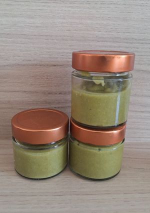 Une photo de Purée bébé haricot vert et ail