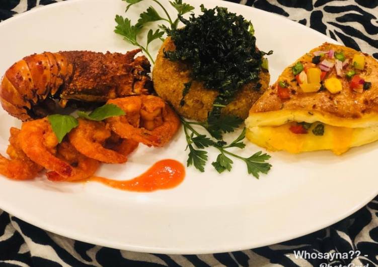 Recipe of Quick Whosayna’s Pilipili Shrimps and Lobster