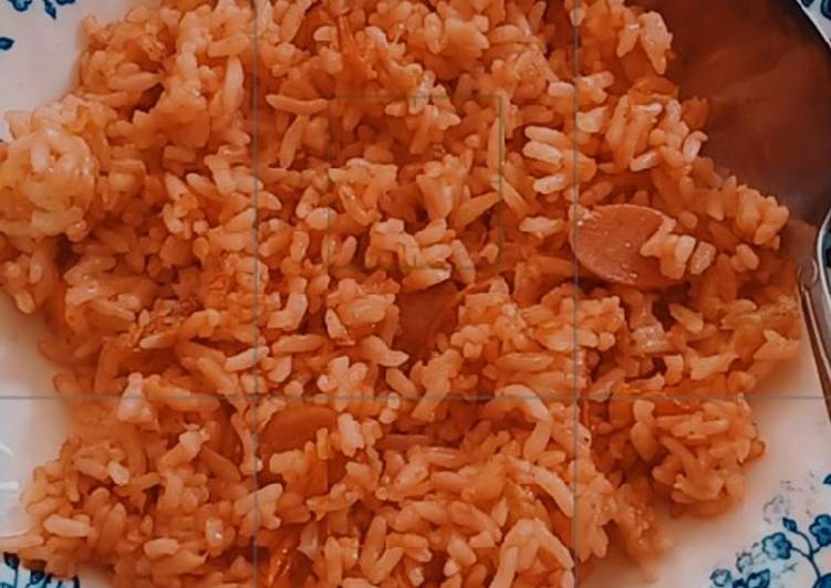 Bagaimana Menyiapkan Nasi goreng merah, Lezat