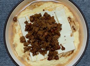 Hình của món Trứng hấp đậu hũ: giảm cân + eat clean.