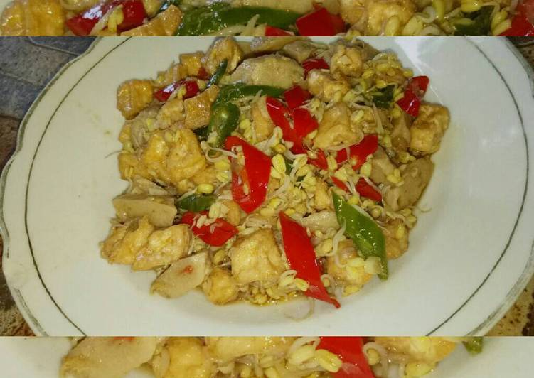 Tumis Touge tahu pentol