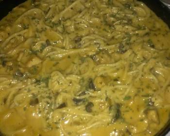 Easy Fast Cooking My Cheesy Chicken Alfredo w Mushrooms Very Delicious