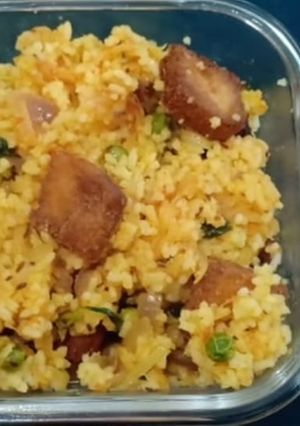 A picture of Radish Pulav/Mullangi Rice.