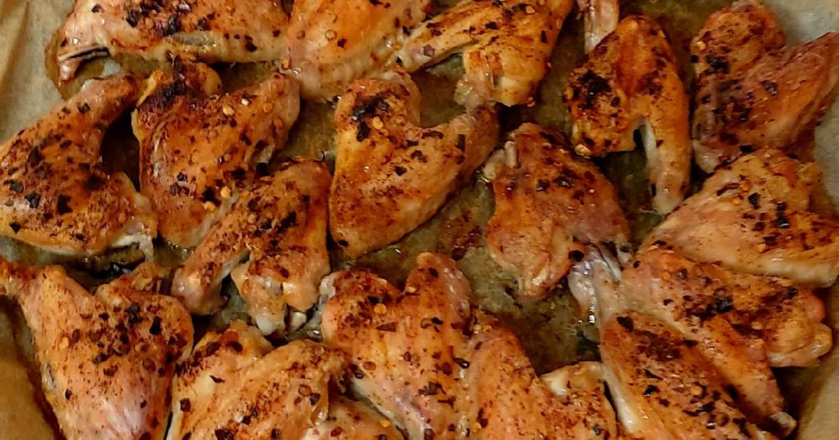 My Red Salt and Red Pepper Flake Chicken Wings 😃 Sidedish Recipe by Maureen 😀 Cookpad