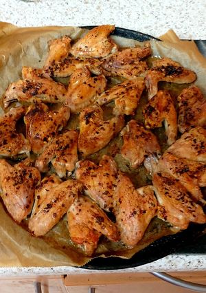 A picture of My Red Salt and Red Pepper Flake Chicken Wings 😃 #Sidedish#.