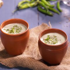 A picture of Smoked Buttermilk or Chaas.