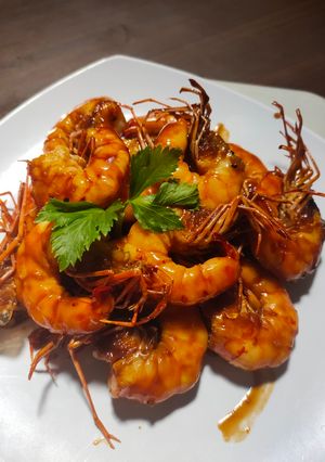 Foto resep Udang bakar madu ala Rinie..