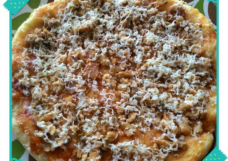 Resep PIZZA isi tempe+jamur+sosis yang Bisa Manjain Lidah