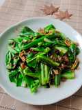 Stir-Fried Bird's Nest Fern with XO Scallop Sauce