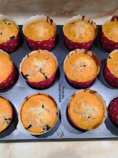 Áfonyás gluténmentes muffin recept fotója