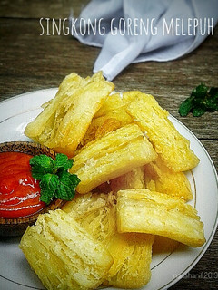 Foto resep Singkong goreng melepuh / merekah empuk