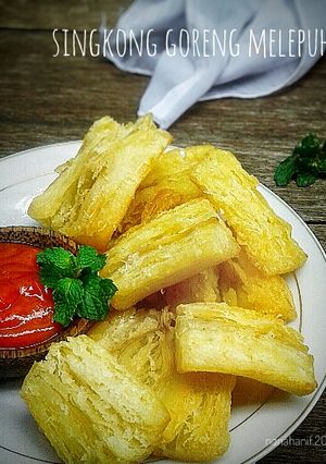Foto resep Singkong goreng melepuh / merekah empuk