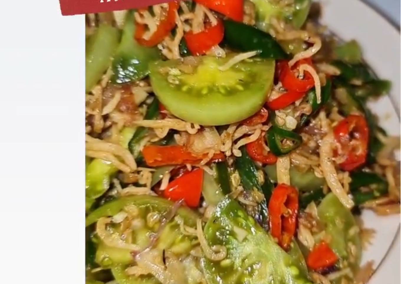 Sambal teri tomat hijau