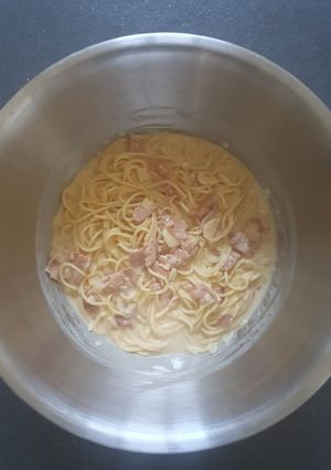 A picture of Spaghetti Carbonara.