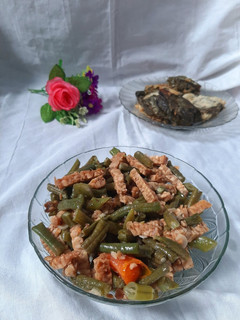 Foto resep Tumis tempe + kacang panjang