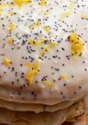 A picture of Lemon poppy seed pancakes.
