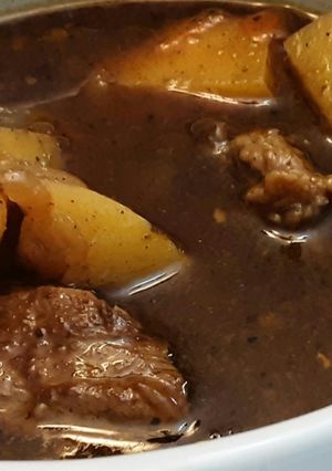 A picture of A1 Steakhouse Soup.