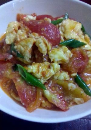 Foto resep Fan chie caotan (tumis tomat telor)