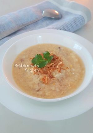 A picture of Chinese Congee/Jook using Leftover cooked Rice.