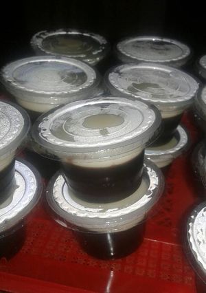 Foto resep puding coklat vla