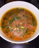 Rau sống chấm nước sốt cà chua