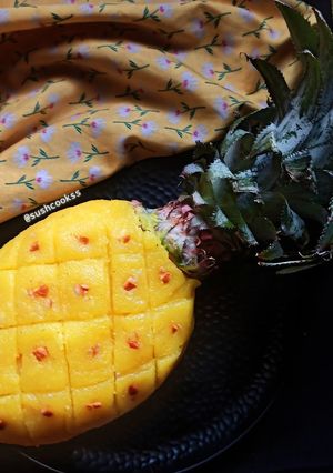 A picture of Pineappl kesari.